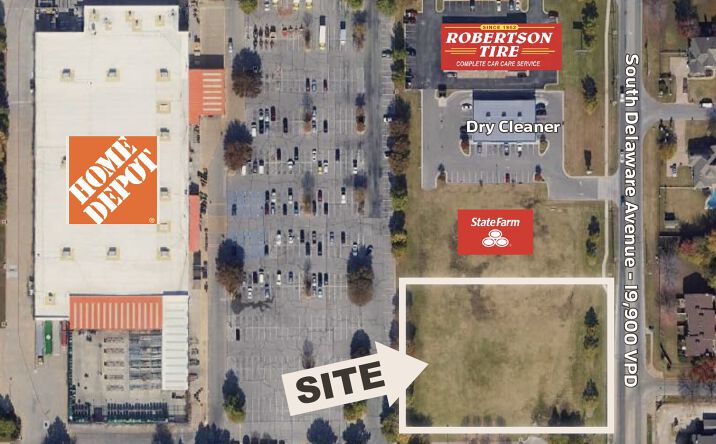 Pictures of Land property located at East 91st Street and South Delaware Avenue, Tulsa, OK 74137 for lease - image #1