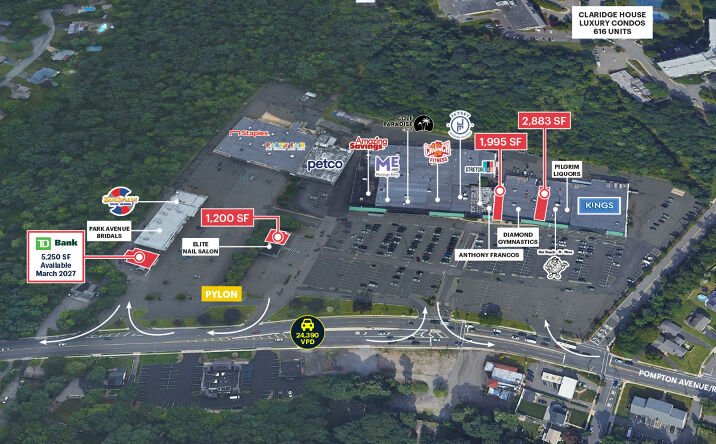 Pictures of Retail, Industrial property located at 265-345 Pompton Ave, Verona, IA 07044 for lease - image #1