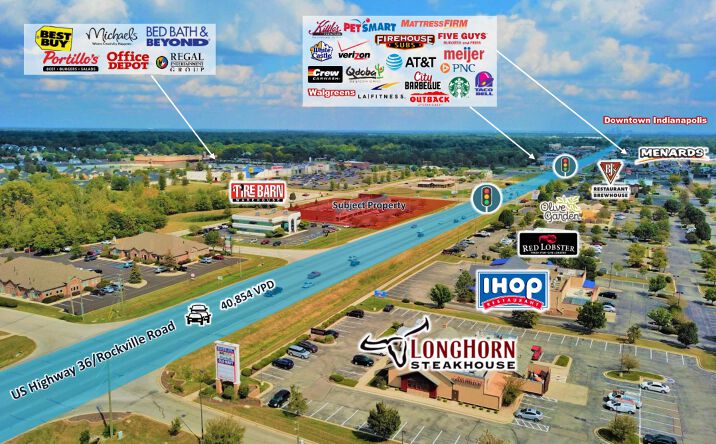 Pictures of Retail, Office, Restaurant property located at 10224 E US Hwy 36, Avon, IN 46123 for lease - image #1