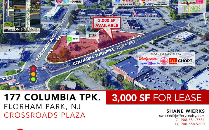 Pictures of Retail property located at 177 Columbia Turnpike, Florham Park, NJ 07932 for lease - image #1