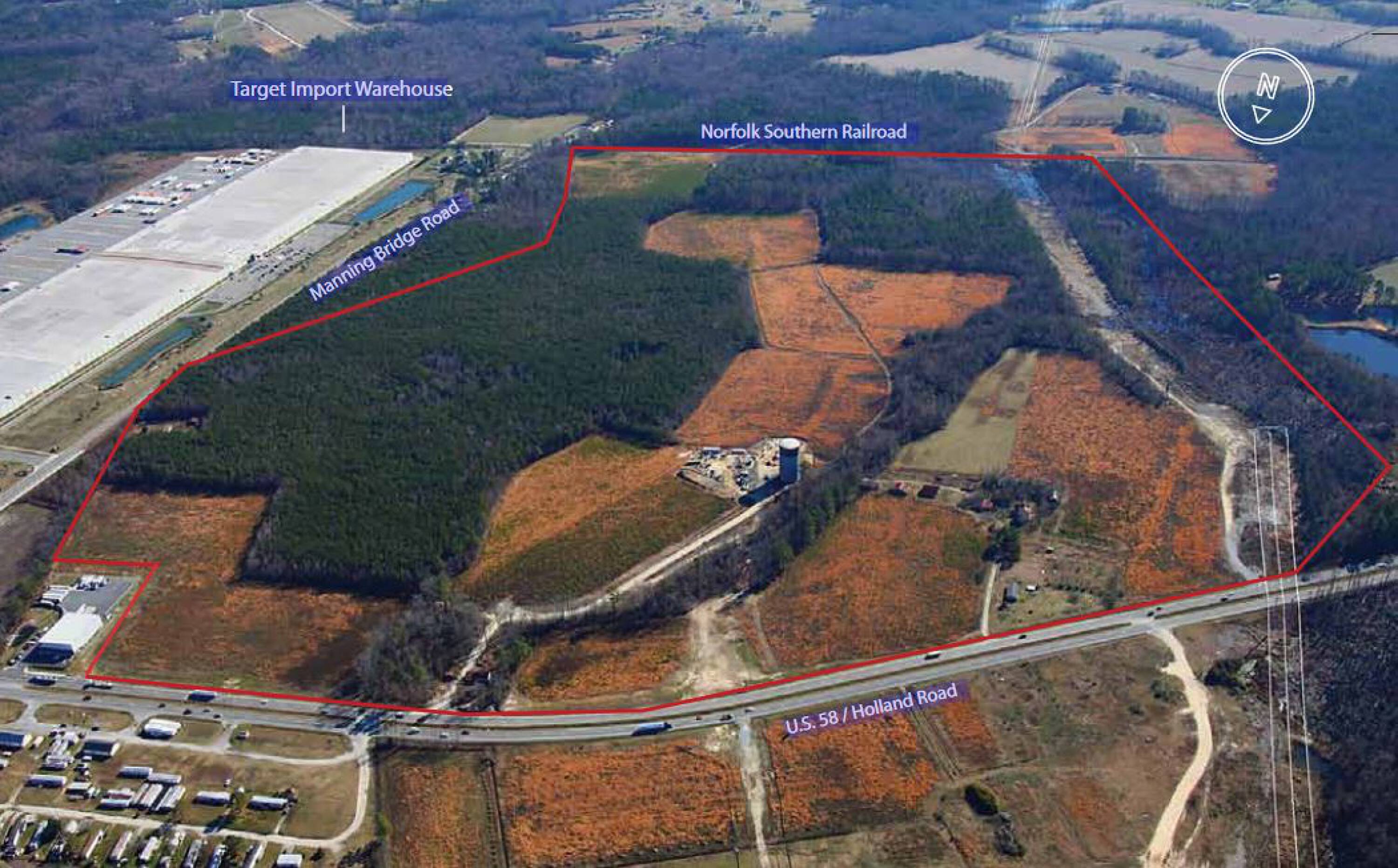 US 58 / Holland Road at Manning Bridge Road, Suffolk, VA 23434