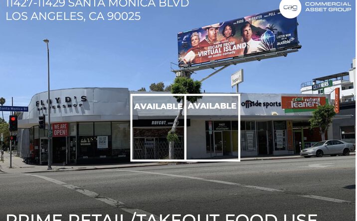Pictures of Retail property located at 11427 Santa Monica Blvd, Los Angeles, CA 90025 for lease - image #1