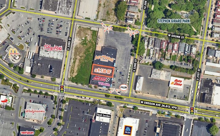 Pictures of Retail property located at 2201-25 Oregon Ave, Philadelphia, PA 19145 for lease - image #1