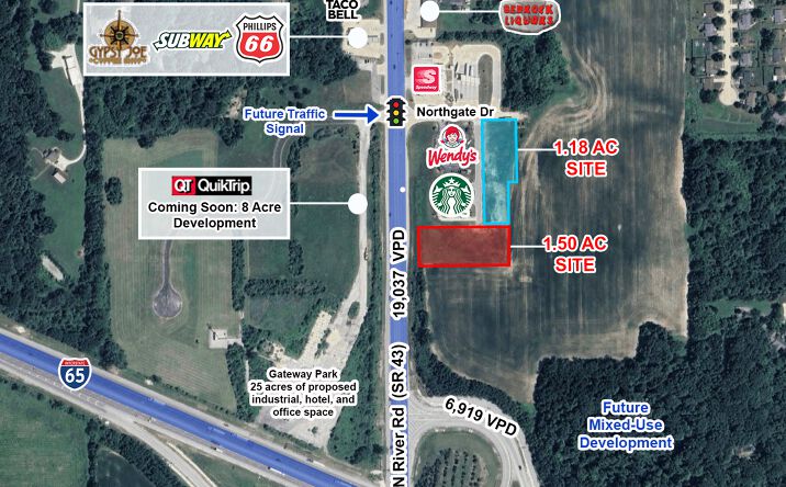 Pictures of Land property located at NEC of Interstate 65 & River Rd (SR 43), West Lafayette, IN 47906 for lease - image #1