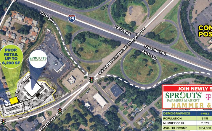 Pictures of Retail property located at 1052 Boston Post Rd, Milford, CT 06460 for lease - image #1