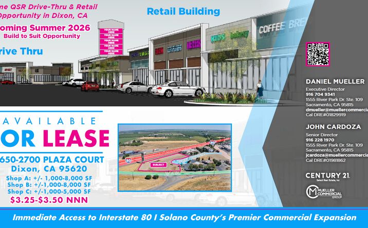 Pictures of Retail property located at 2650 Plaza Ct, Dixon, CA 95620 for lease - image #1