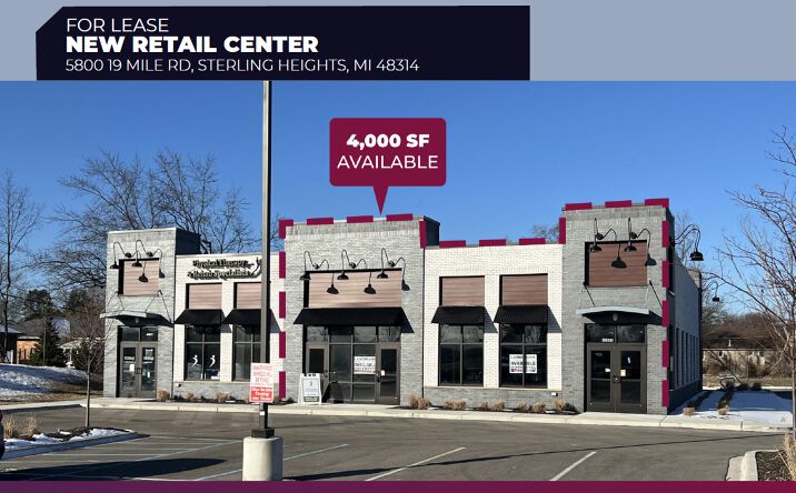 Pictures of Retail, Office, Restaurant property located at 5800 19 Mile Rd, Sterling Heights, MI 48314 for lease - image #1