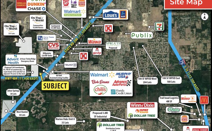 Pictures of Retail, Land property located at NWC of SR 200 & Hwy 484, Ocala, FL 34481 for lease - image #1