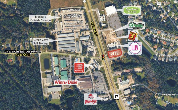 Pictures of Retail, Land, Restaurant property located at US 17 & CR 315, Green Cove Springs, FL 32043 for lease - image #1