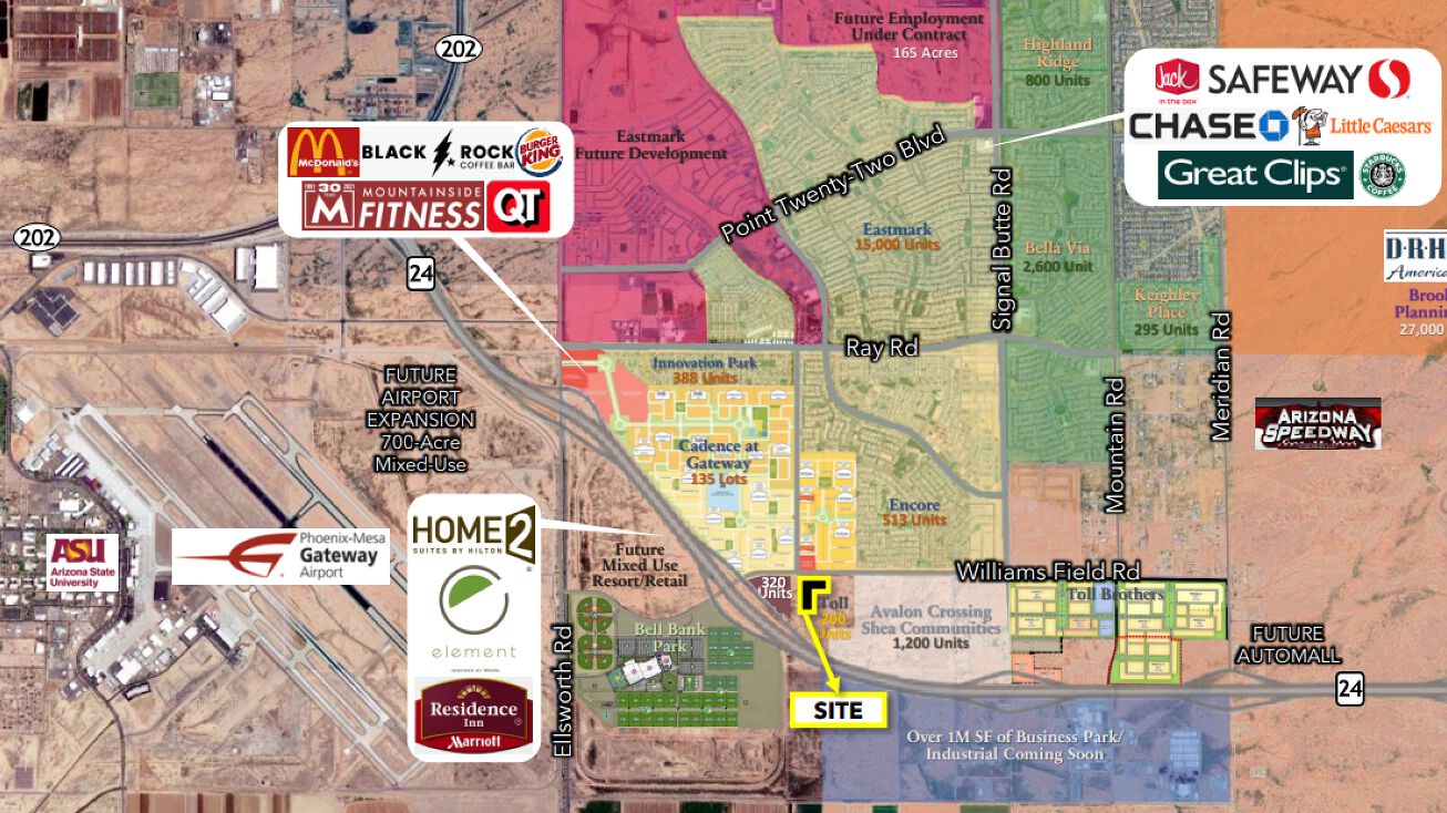 SEC Williams Field Rd & Crismon Rd, Mesa, US 85212 - Land for Lease