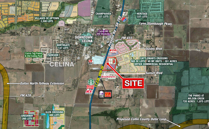 Pictures of Retail, Land property located at SEC of Preston Rd & Ousley Blvd, Dallas, TX 75009 for lease - image #1