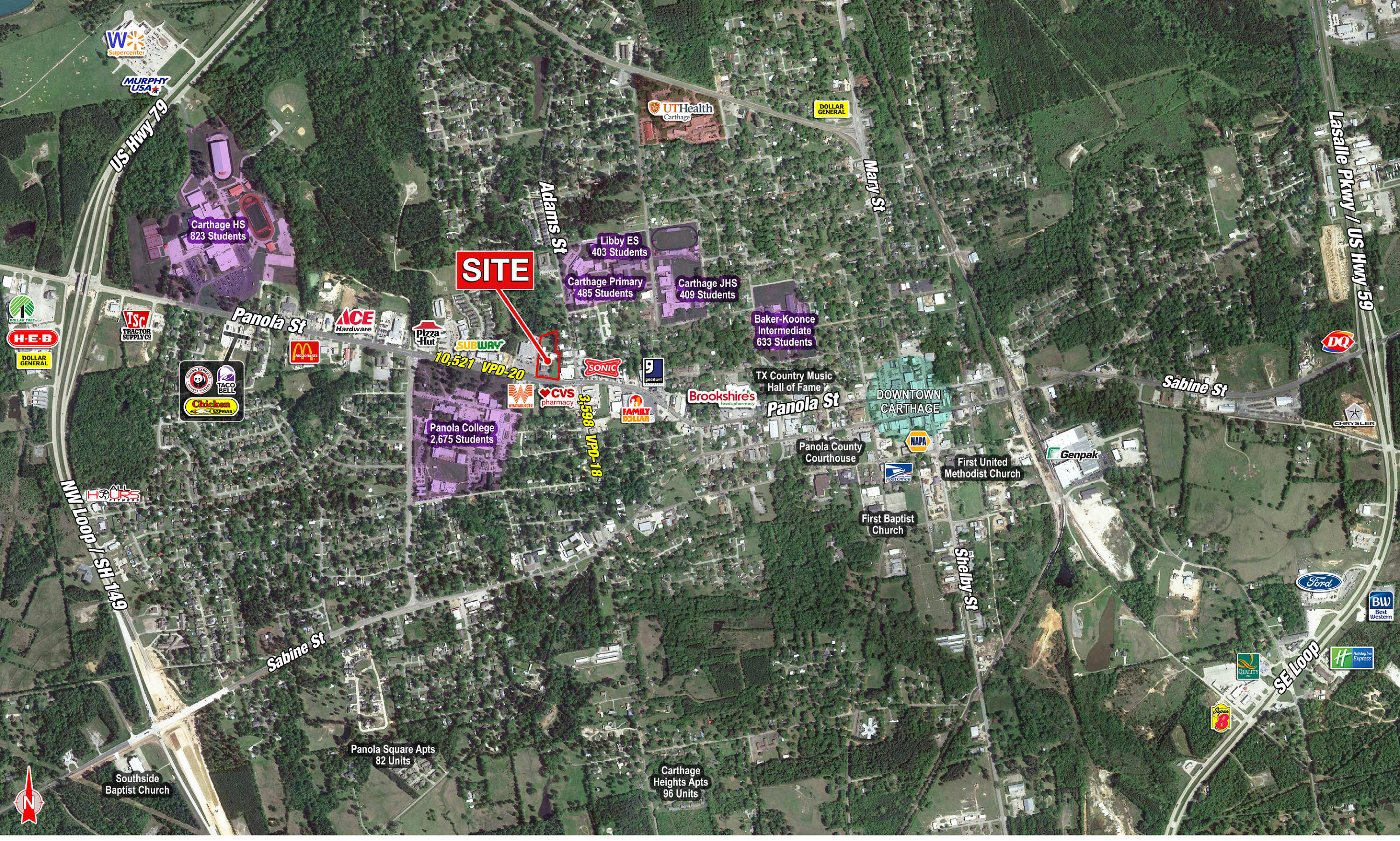 900 W Panola St, Carthage, TX 75633 Land for Lease Carthage Pad Site
