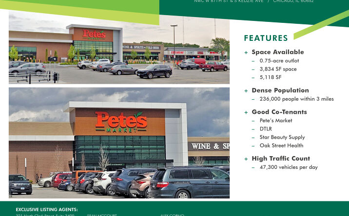 Pictures of Retail property located at NWC W 87th St & S Kedzie Ave, Chicago, IL 60805 for lease - image #1