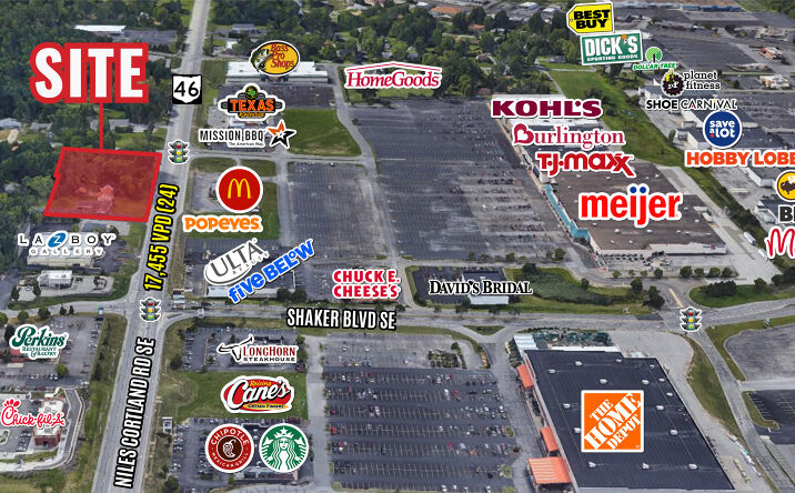 Pictures of Land, Retail property located at 2121 Niles Cortland Rd SE, Warren, OH 44484 for lease - image #1