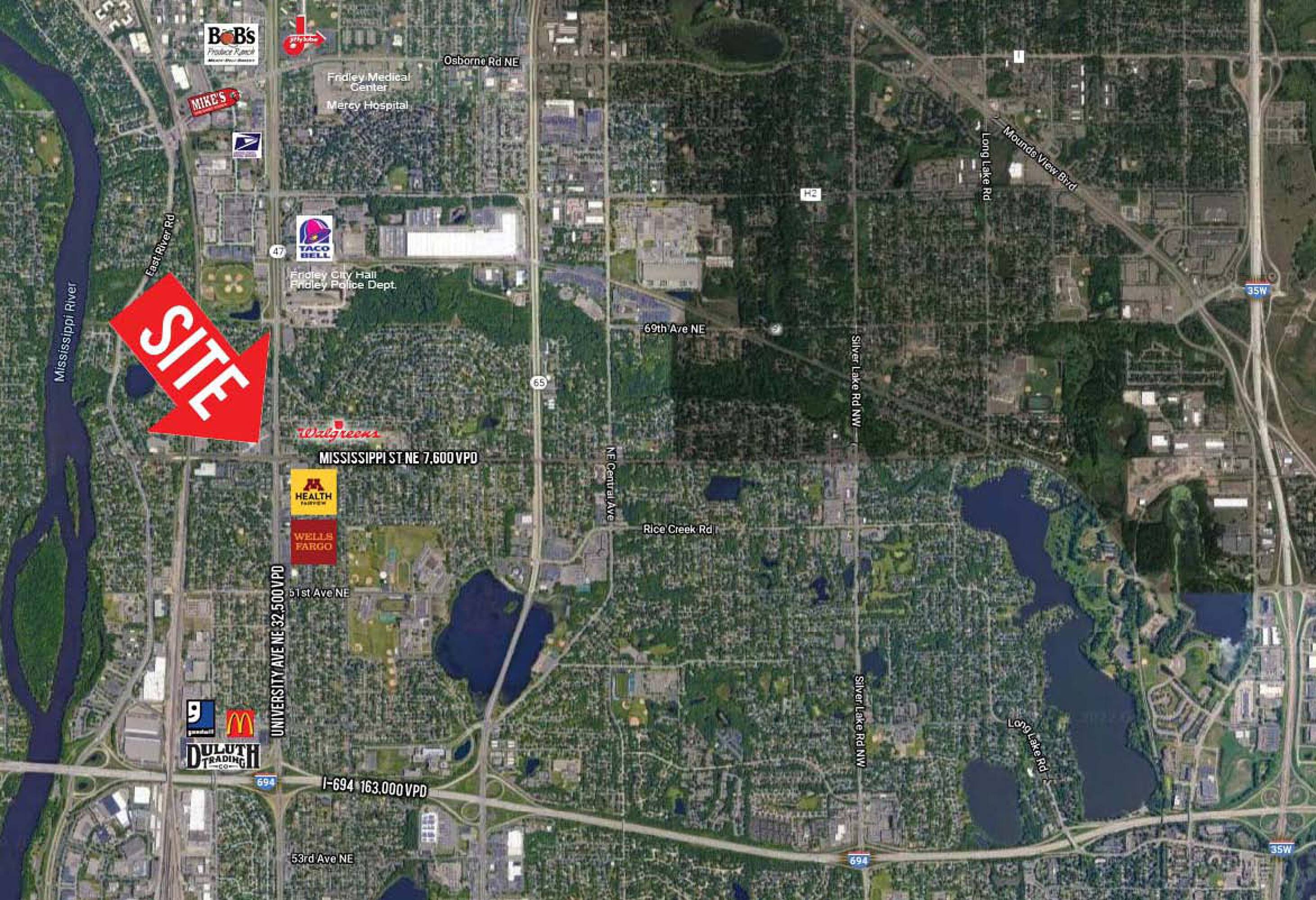 University Avenue NE & Mississippi Street NE, Fridley, MN 55432 | Crexi.com