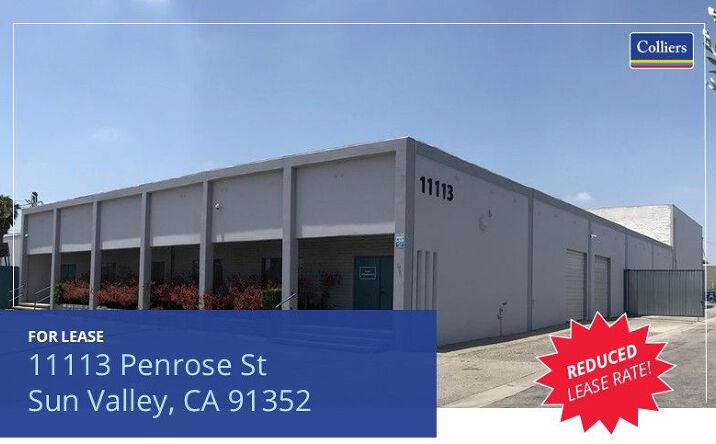 Pictures of Industrial property located at 11113 Penrose St., Sun Valley, CA 91352 for lease - image #1
