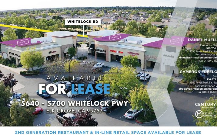 Pictures of Retail, Restaurant property located at 5640 Whitelock Pkwy, Elk Grove, CA 95757 for lease - image #1