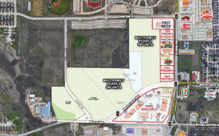 Pictures of Retail, Land property located at NWQ Blue Mound Rd @ Western Center Blvd, Fort Worth, TX 76131 for lease - image #1