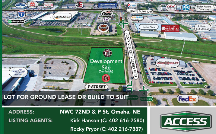 Pictures of Land property located at 72nd & P Street, omaha, ne, Ralston, NE 68127 for lease - image #1