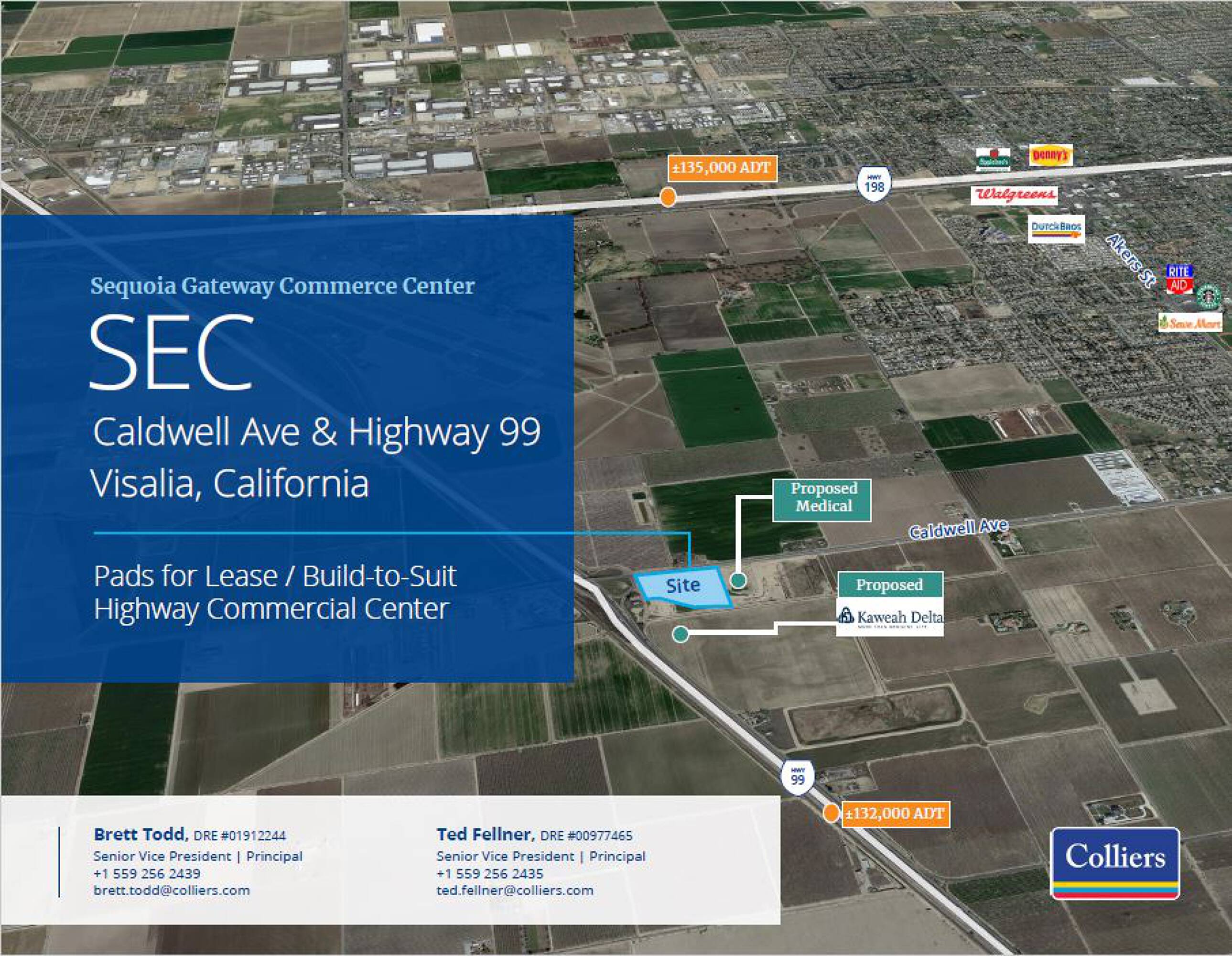 Southeast corner of Highway 99 and Caldwell Avenue, Visalia, CA 93277 ...