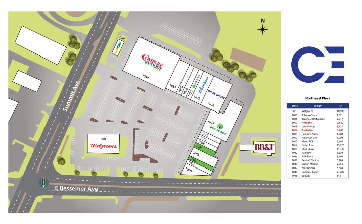 Pictures of Retail property located at 1018 Summit Ave, Greensboro, NC 27405 for lease - image #1
