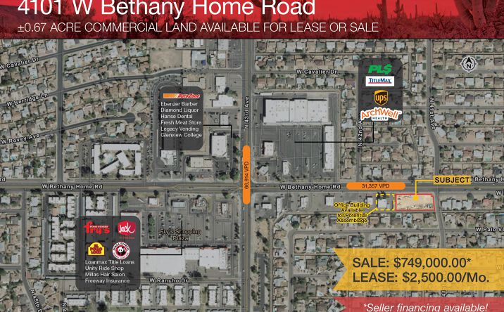 Pictures of Land property located at 4101 W Bethany Home Rd, Phoenix, AZ 85019 for sales - image #1