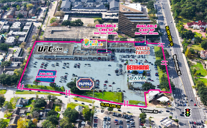 Pictures of Retail property located at 9749 Westheimer Rd, Houston, TX 77042 for lease - image #1
