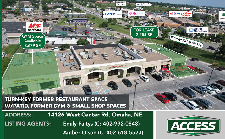 Pictures of Retail, Restaurant property located at 14126 W Center Rd, Omaha, NE 68144 for lease - image #1