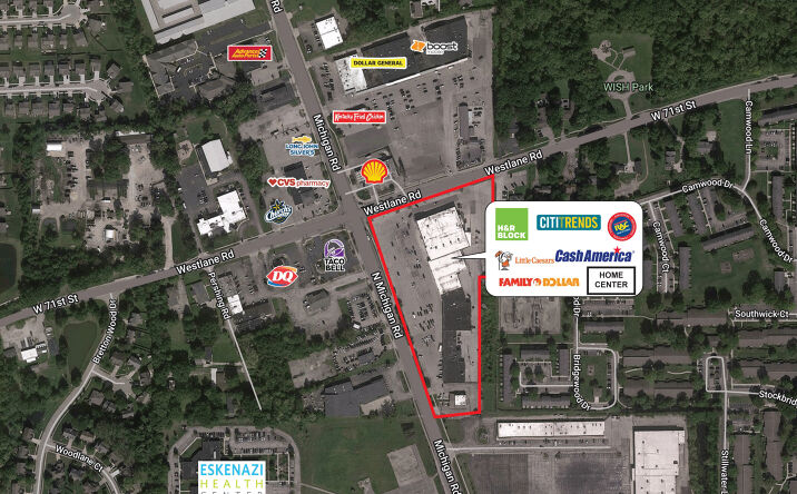 Pictures of Retail property located at 7115 Michigan Rd, Indianapolis, IN 46268 for sales - image #1