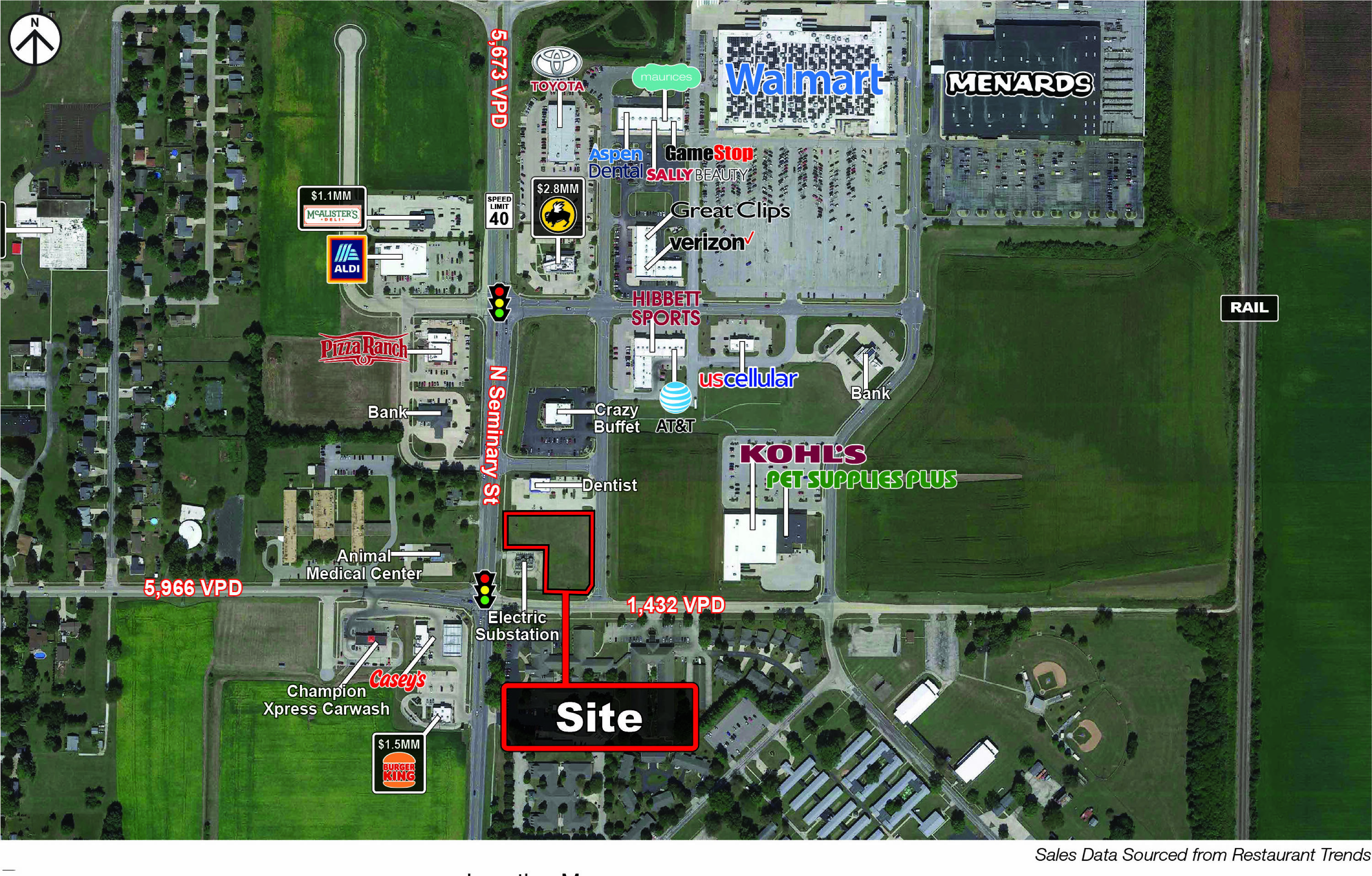 100 N Seminary St, Galesburg, IL 61401 - Retail Space for Lease -  Galesburg, IL - Seminary St & Carl Sandburg Dr