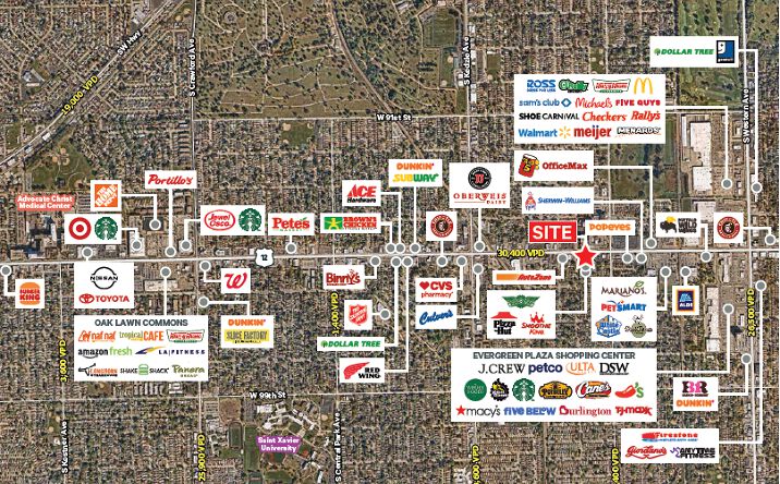 Pictures of Retail property located at Evergreen Park, IL, Evergreen Park, IL 60805 for lease - image #1