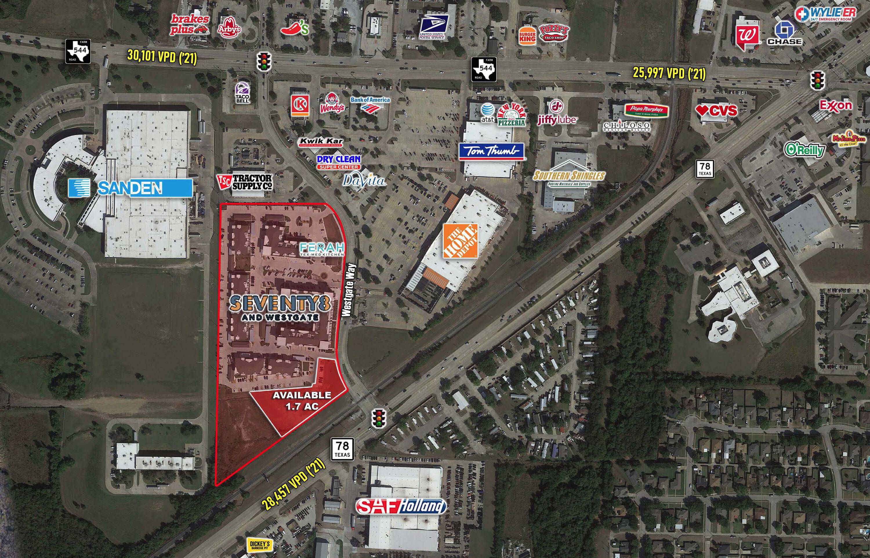 NWQ of Hwy 78 & Westgate Way Wylie, Texas, Wylie, TX 75098