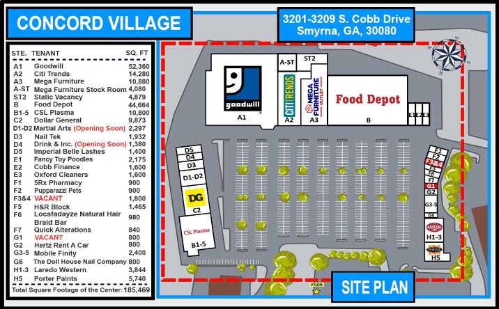 Pictures of Retail property located at 3201 S Cobb Dr SE, Smyrna, GA 30080 for lease - image #1
