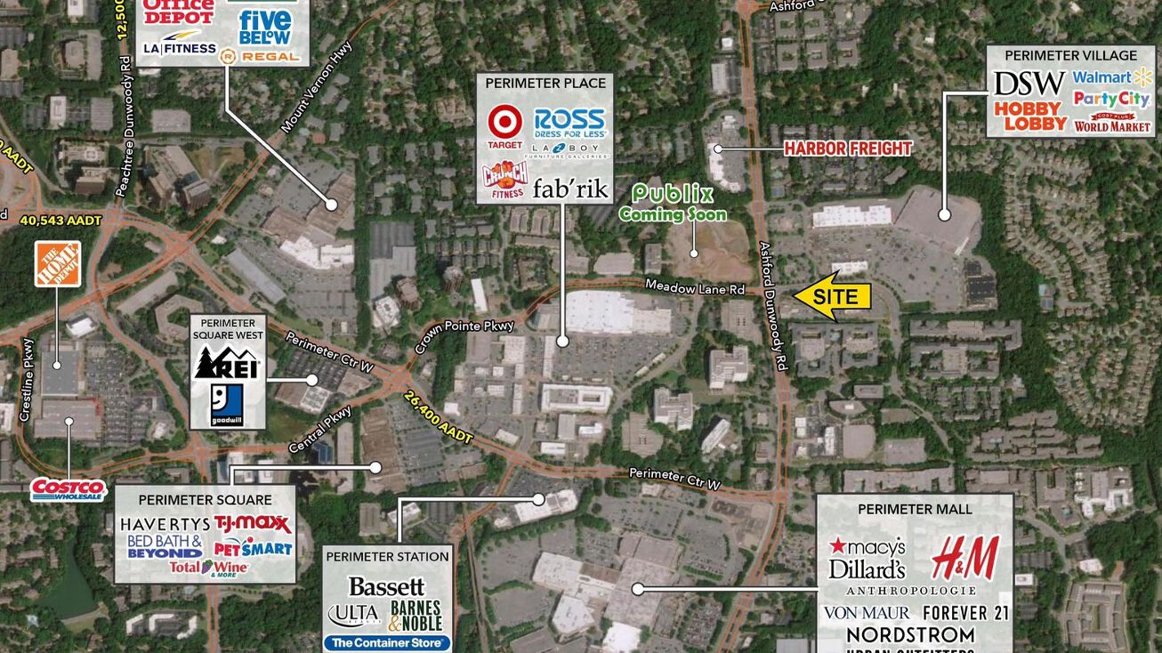 Southeast Corner of Ashford Dunwoody Rd & Perimeter Center N, Dunwoody, GA 30346 Retail Space