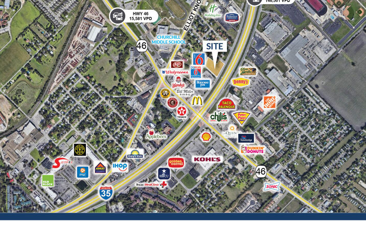 Pictures of Land property located at Interstate 35 Frontage Rd, New Braunfels, TX 78130 for lease - image #1