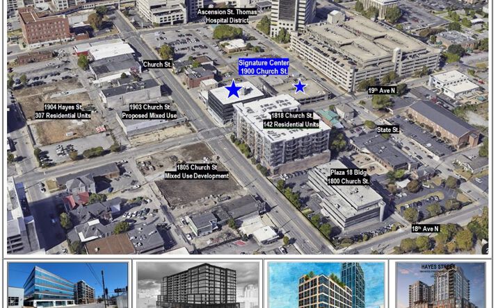 Pictures of Retail, Office, Restaurant property located at 1900 Church St, Nashville, TN 37203 for lease - image #1