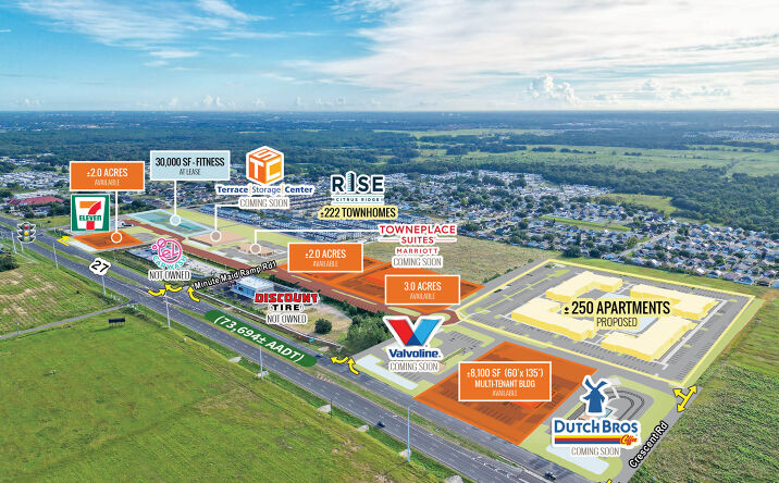 Pictures of Retail, Office, Land property located at Crescent Road & US Hwy 27, Davenport, FL 33837 for lease - image #1