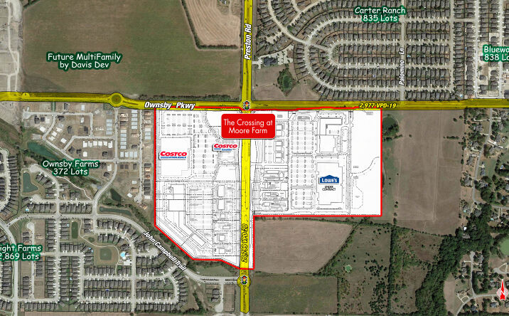 Pictures of Retail, Land property located at Ownsby Pkwy & Preston Rd, Celina, TX 75009 for lease - image #1