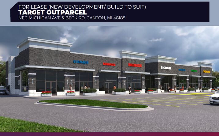 Pictures of Retail, Land property located at NEC Michigan Ave & Beck Rd, Canton, MI 48188 for lease - image #1