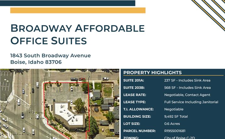Pictures of Retail, Office, Special Purpose property located at 1843 S Broadway Ave, Boise, ID 83706 for lease - image #1