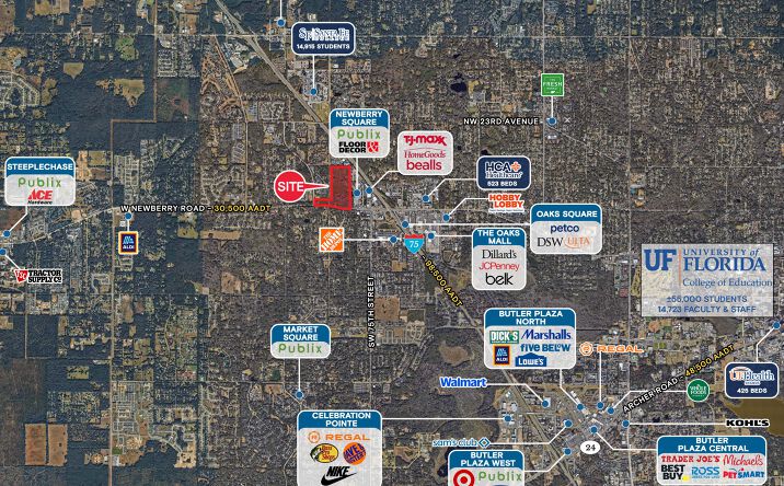 Pictures of Retail, Office, Restaurant property located at Newberry Village, Gainesville, FL 32606 for lease - image #1