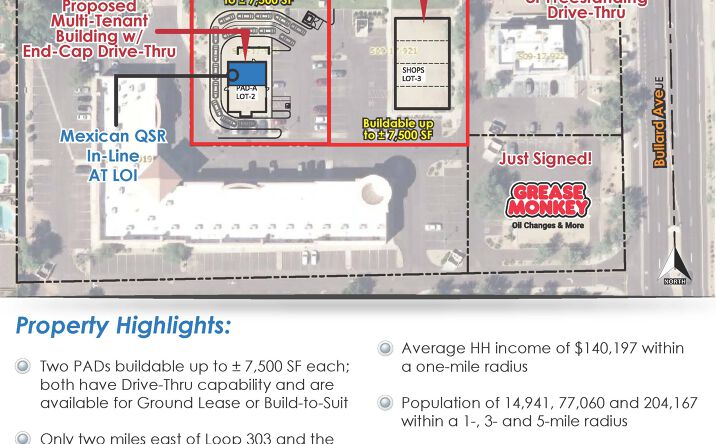 Pictures of Retail property located at SWC Cactus Road & Bullard Avenue, Surprise, AZ 85379 for lease - image #1