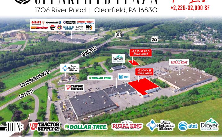 Pictures of Retail property located at 1706 River Rd, Clearfield, PA 16830 for lease - image #1