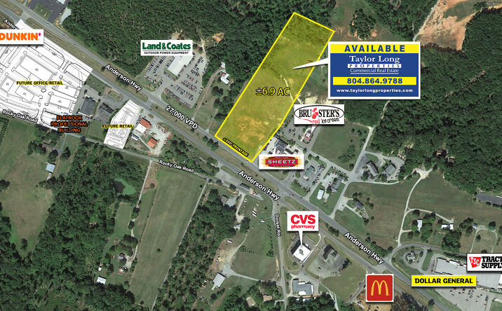 Pictures of Land property located at 2610 Anderson Hwy, Powhatan, VA 23139 for lease - image #1