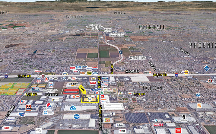 Pictures of Retail, Land property located at Swc 99th Avenue & Van Buren Street, Tolleson, AZ 85353 for lease - image #1