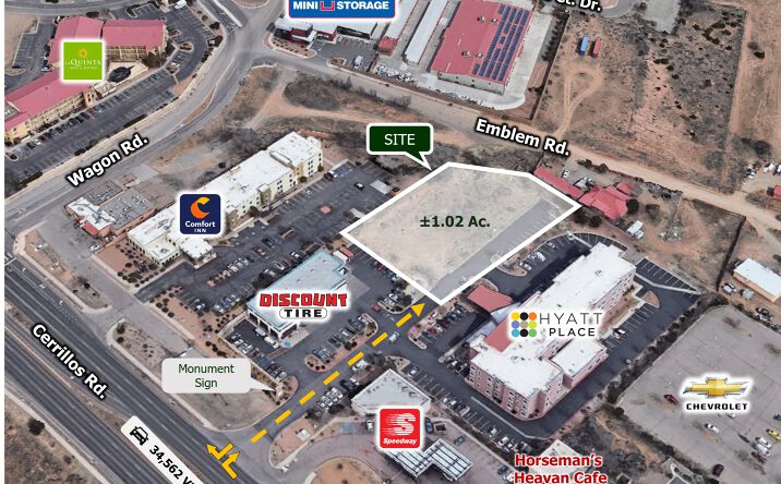 Pictures of Land property located at 4318 Cerrillos Rd, Santa Fe, NM 87507 for lease - image #1
