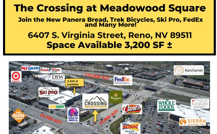 Pictures of Retail property located at 6407 S Virginia St, Reno, NV 89511 for lease - image #1