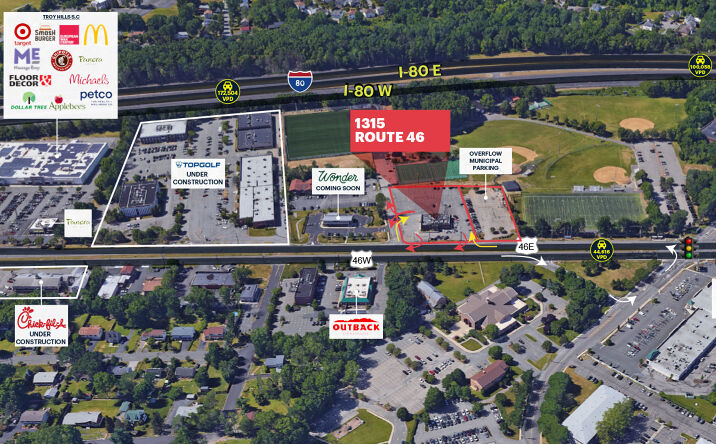 Pictures of Retail, Land, Restaurant property located at 1315 US-46, Parsippany-Troy Hills, NJ 07054 for lease - image #1
