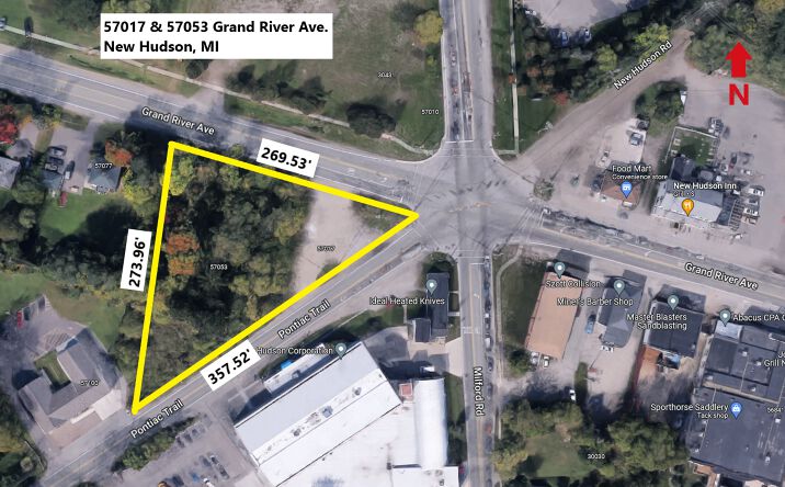 Pictures of Retail, Office, Restaurant property located at 57017 Grand River Ave, New Hudson, MI 48165 for lease - image #1