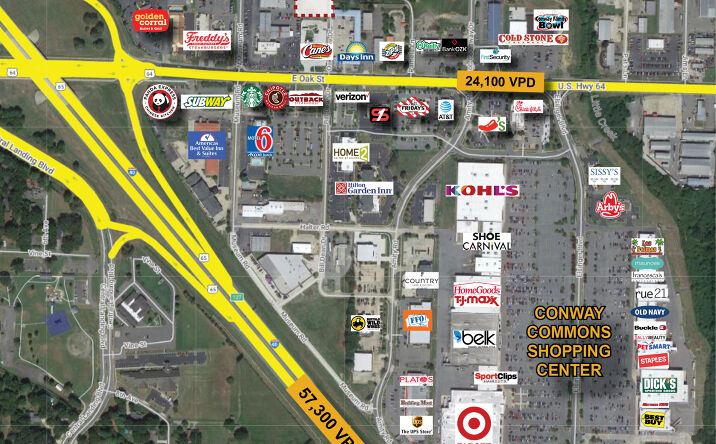 Pictures of Land property located at 916 E. Oak Street, Conway, AR 72032 for lease - image #1